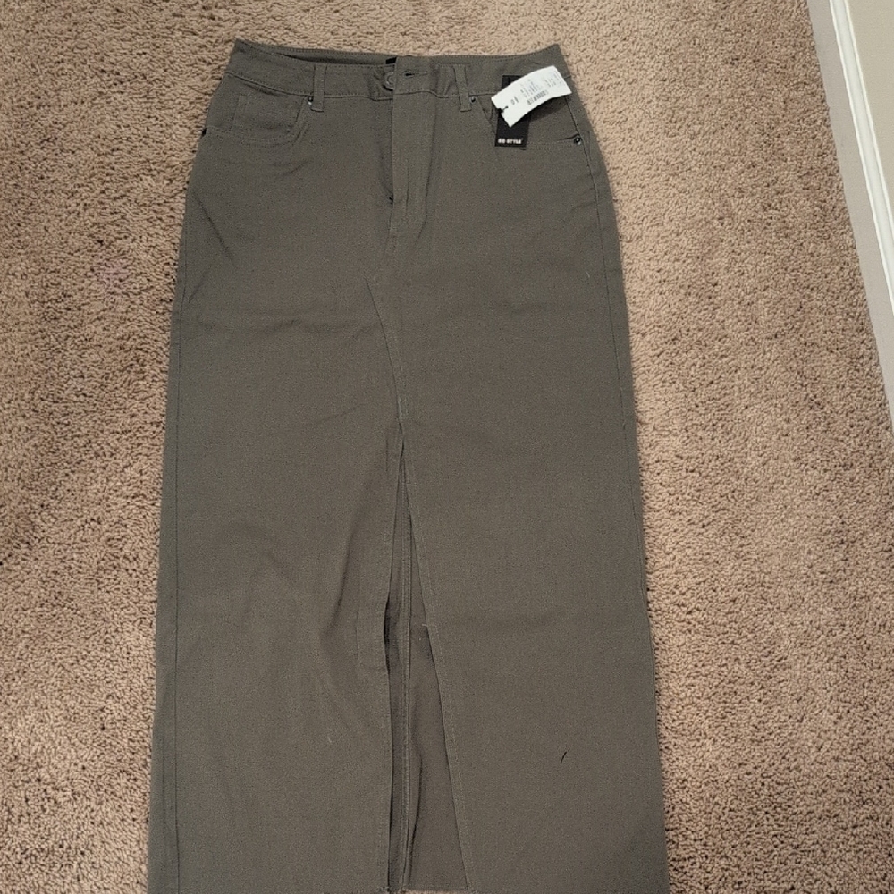 RD Style Charcoal Maxi Skirt